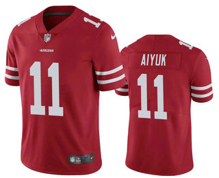 Men’s San Francisco 49ers #11 Brandon Aiyuk Red 2020 Vapor Untouchable Stitched NFL Nike Limited Jersey