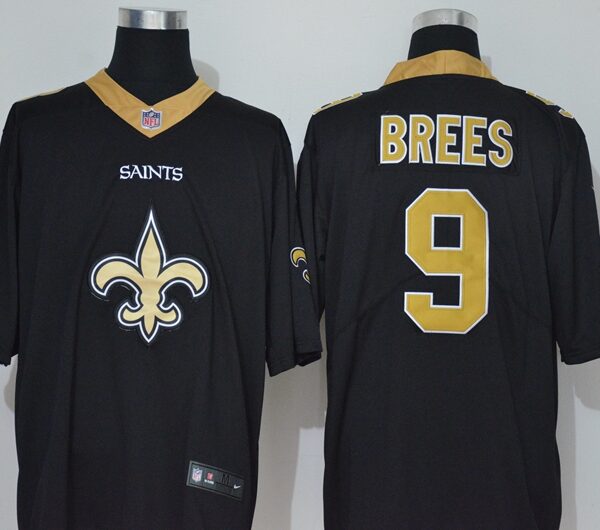 Men’s New Orleans Saints #9 Drew Brees Black 2020 Big Logo Vapor Untouchable Stitched NFL Nike Fashion Limited Jersey