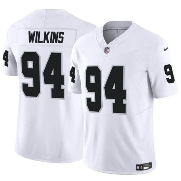 Men’s Las Vegas Raiders #94 Christian Wilkins White 2024 F.U.S.E Vapor Football Stitched Jersey