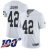Nike Raiders #42 Karl Joseph White Men’s Stitched NFL 100th Season Vapor Limited Jersey
