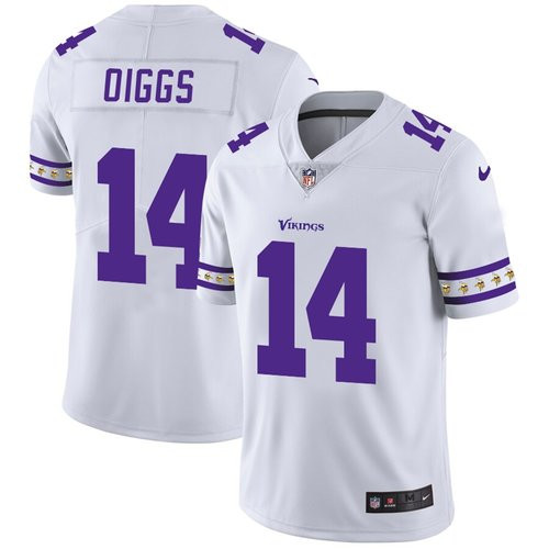 Minnesota Vikings #14 Stefon Diggs Nike White Team Logo Vapor Limited NFL Jersey