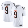 Men’s Cincinnati Bengals #9 Joe Burrow 2021 New White Vapor Untouchable Limited Stitched Jersey