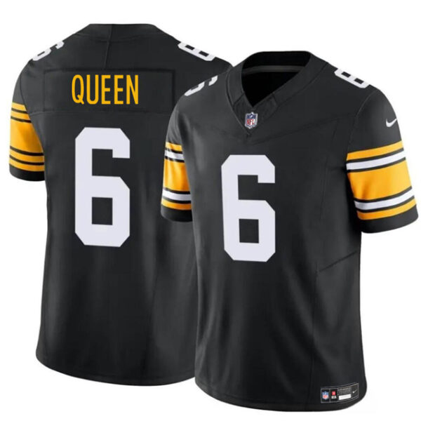 Men’s Pittsburgh Steelers #6 Patrick Queen Black 2023 F.U.S.E. Vapor Untouchable Limited Football Stitched Jersey