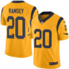 Nike Rams #20 Jalen Ramsey Gold Men’s Stitched NFL Limited Rush Jersey