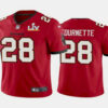 Men’s Tampa Bay Buccaneers #28 Leonard Fournette Red 2021 Super Bowl LV Limited Stitched NFL Jersey