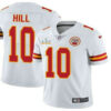 Men’s Kansas City Chiefs #10 Tyreek Hill White 2021 Super Bowl LV Vapor Untouchable Stitched Nike Limited NFL Jersey