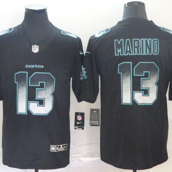 Nike Dolphins 13 Dan Marino Black Arch Smoke Vapor Untouchable Limited Jersey