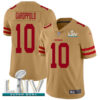 Nike 49ers #10 Jimmy Garoppolo Gold Super Bowl LIV 2020 Youth Stitched NFL Limited Inverted Legend Jersey