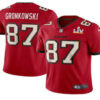 Men’s Tampa Bay Buccaneers #87 Rob Gronkowski Red 2021 Super Bowl LV Stitched Vapor Untouchable Stitched Nike Limited NFL Jersey
