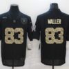 Men’s Las Vegas Raiders #83 Darren Waller Black Camo 2020 Salute To Service Stitched NFL Nike Limited Jersey