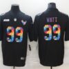 Men’s Houston Texans #99 J.J. Watt Multi-Color Black 2020 NFL Crucial Catch Vapor Untouchable Nike Limited Jersey