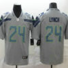 Men’s Seattle Seahawks #24 Marshawn Lynch Grey 2017 Vapor Untouchable Stitched NFL Nike Limited Jersey