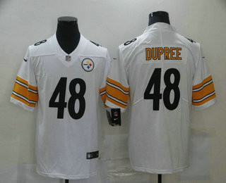 Men’s Pittsburgh Steelers #48 Bud Dupree White 2017 Vapor Untouchable Stitched NFL Nike Limited Jersey