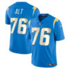 Men’s Los Angeles Chargers #76 Joe Alt Light Blue Vapor Limited Football Stitched Jersey