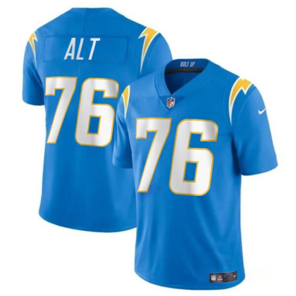 Men’s Los Angeles Chargers #76 Joe Alt Light Blue Vapor Limited Football Stitched Jersey