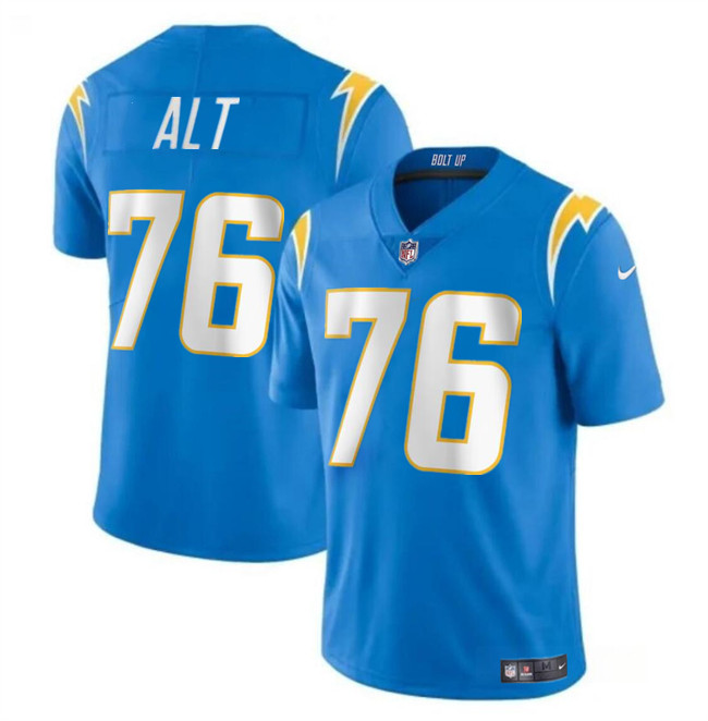 Men’s Los Angeles Chargers #76 Joe Alt Light Blue Vapor Limited Football Stitched Jersey