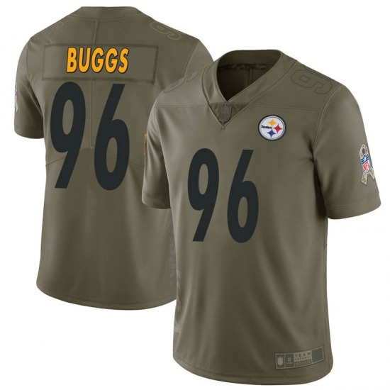 Men’s Pittsburgh Steelers #96 Isaiah Buggs Limited Green 2017 Salute to Service Jersey