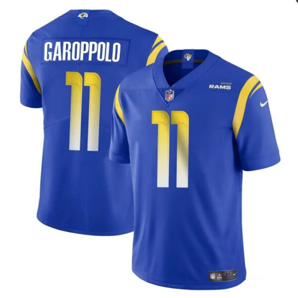 Men’s Los Angeles Rams #11 Jimmy Garoppolo Blue Vapor Untouchable Football Stitched Jersey