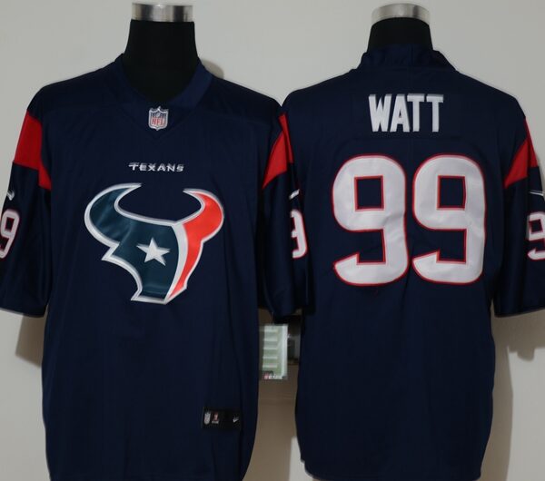 Men’s Houston Texans #99 J.J. Watt Nav Blue 2020 NEW Team Logo Vapor Untouchable Stitched NFL Nike Limited Jersey