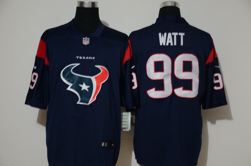 Men’s Houston Texans #99 J.J. Watt Nav Blue 2020 NEW Team Logo Vapor Untouchable Stitched NFL Nike Limited Jersey