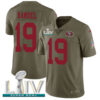Nike 49ers #19 Deebo Samuel Olive Super Bowl LIV 2020 Men’s Stitched NFL Limited 2017 Salute To Service Jersey