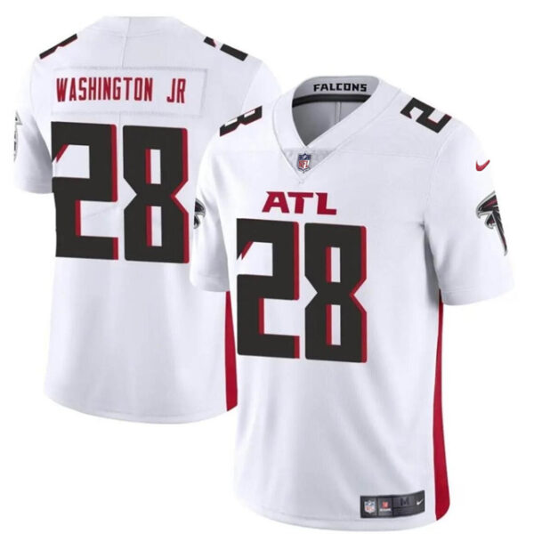 Men’s Atlanta Falcons #28 Carlos Washington Jr White Vapor Untouchable Limited Football Stitched Jersey