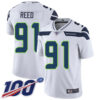 Seahawks #91 Jarran Reed White Men’s Stitched Football 100th Season Vapor Limited Jersey