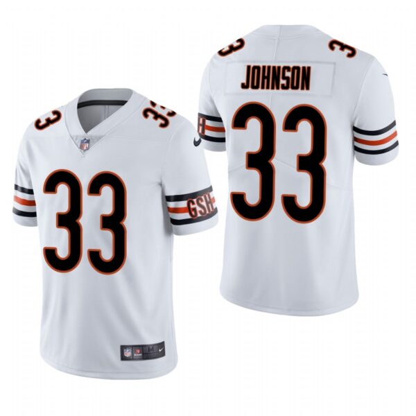Men’s Chicago Bears #33 Jaylon Johnson White Vapor Limited Throwback 2020 NFL Draft Jersey