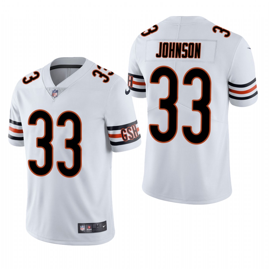 Men’s Chicago Bears #33 Jaylon Johnson White Vapor Limited Throwback 2020 NFL Draft Jersey