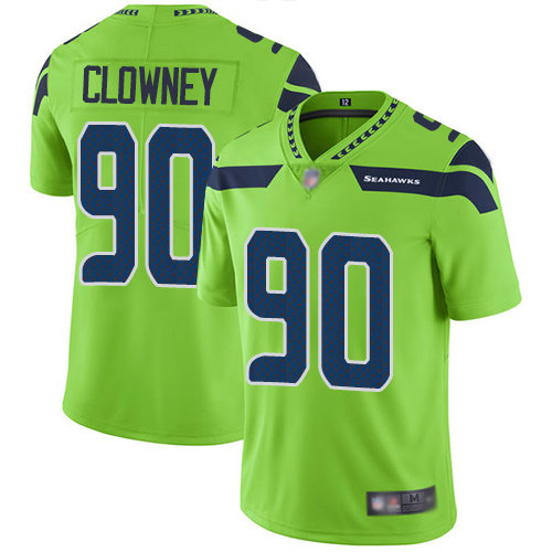 Seahawks #90 Jadeveon Clowney Green Men’s Stitched Football Limited Rush Jersey