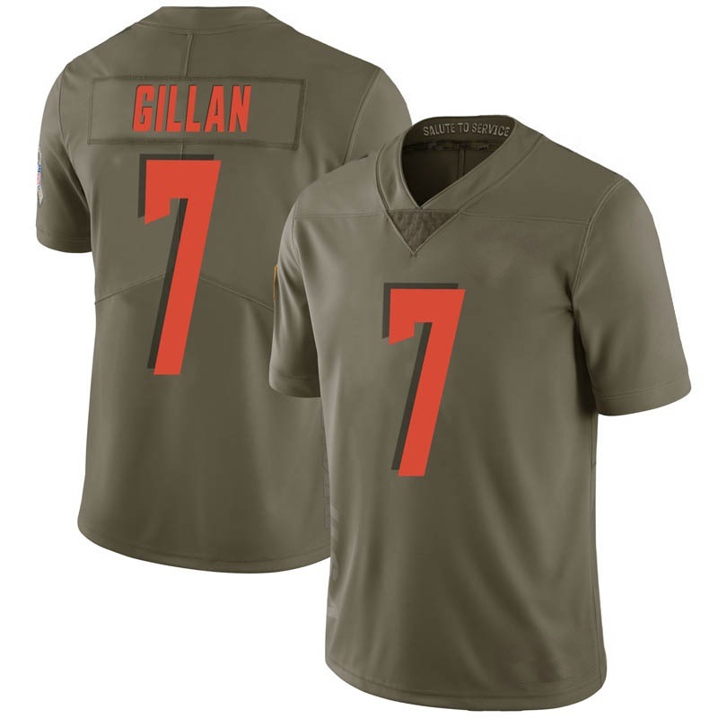 Men’s Cleveland Browns #7 Jamie Gillan Green Limited 2017 Salute to Service Nike Jersey