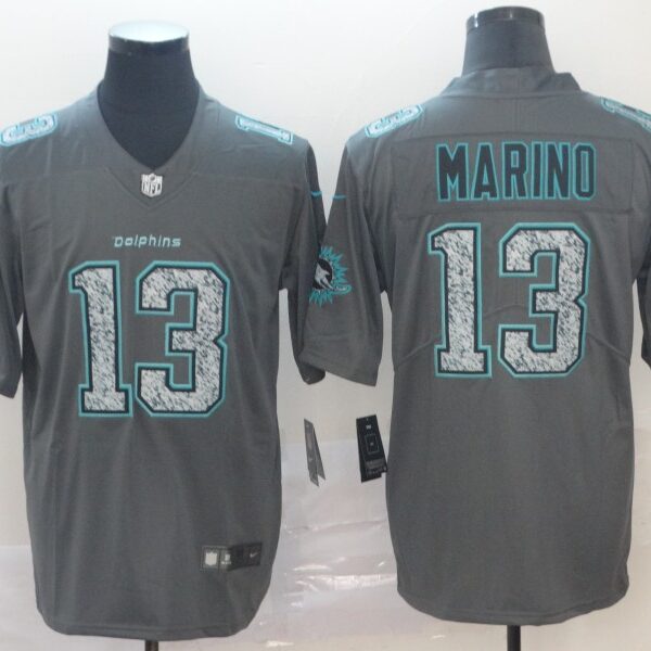Nike Dolphins 13 Dan Marino Gray Camo Vapor Untouchable Limited Jersey