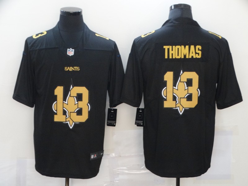 Men’s New Orleans Saints #13 Michael Thomas Black 2020 Shadow Logo Vapor Untouchable Stitched NFL Nike Limited Jersey