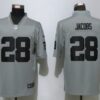 Nike Raiders 28 Josh Jacobs Gray Inverted Legend Limited Jersey