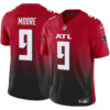 Men’s Atlanta Falcons #9 Rondale Moore Red Black 2023 F.U.S.E Vapor Untouchable Limited Football Stitched Jersey