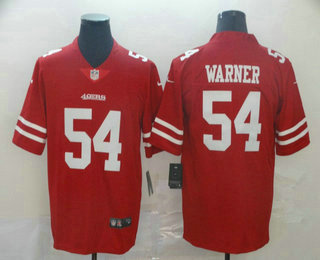 Men’s San Francisco 49ers #54 Fred Warner Red 2017 Vapor Untouchable Stitched NFL Nike Limited Jersey