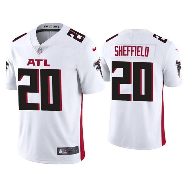 Men’s Atlanta Falcons #20 Kendall Sheffield White New Vapor Untouchable Limited Nike Jersey