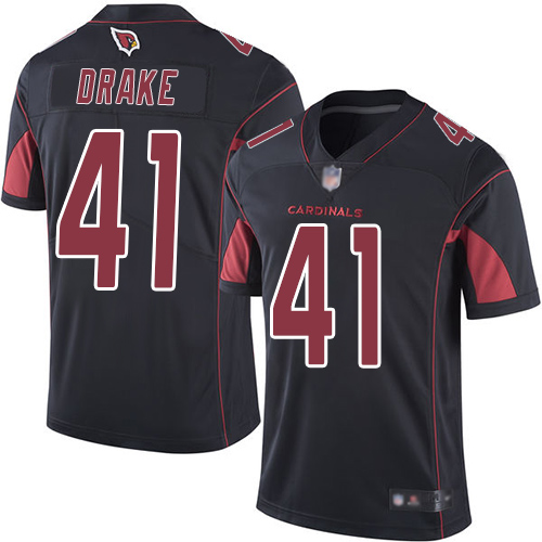 Cardinals #41 Kenyan Drake Black Men’s Stitched Football Limited Rush Jersey