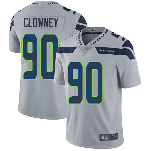 Seahawks #90 Jadeveon Clowney Grey Alternate Men’s Stitched Football Vapor Untouchable Limited Jersey