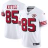 Nike 49ers 85 George Kittle White 75th Anniversary Color Rush Vapor Untouchable Limited Jersey