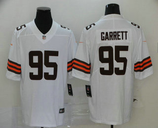 Men’s Cleveland Browns #95 Myles Garrett White 2020 NEW Vapor Untouchable Stitched NFL Nike Limited Jersey