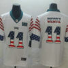 Men’s Philadelphia Eagles #11 Carson Wentz White Independence Day Stars Stripes Jersey
