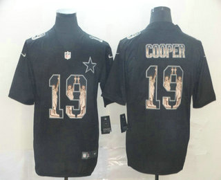 Men’s Dallas Cowboys #19 Amari Cooper Black Statue Of Liberty Stitched NFL Nike Limited Jersey