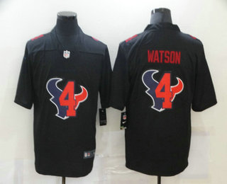 Men’s Houston Texans #4 Deshaun Watson Black 2020 Shadow Logo Vapor Untouchable Stitched NFL Nike Limited Jersey