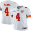 Men’s Kansas City Chiefs #4 Chad Henne White 2021 Super Bowl LV Limited Stitched NFL Jersey