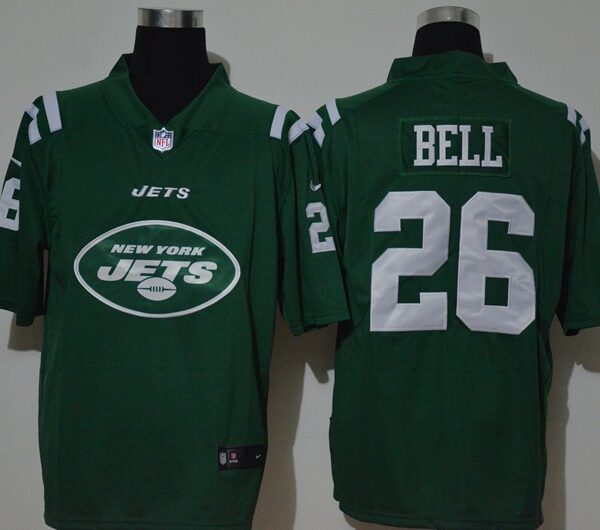 Men’s New York Jets #26 Le’Veon Bell Green 2020 Big Logo Vapor Untouchable Stitched NFL Nike Fashion Limited Jersey