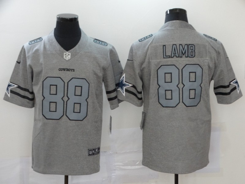 Men’s Dallas Cowboys #88 CeeDee Lamb 2020 Gray Gridiron Vapor Untouchable Stitched NFL Nike Limited Jersey
