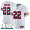 Nike 49ers #22 Matt Breida White Super Bowl LIV 2020 Rush Men’s Stitched NFL Vapor Untouchable Limited Jersey
