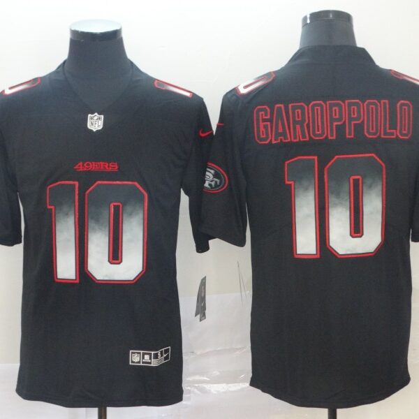 Nike 49ers 10 Jimmy Garoppolo Black Arch Smoke Vapor Untouchable Limited Jersey