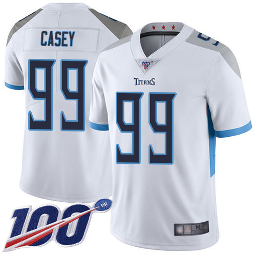 Nike Titans #99 Jurrell Casey White Men’s Stitched NFL 100th Season Vapor Limited Jersey